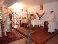 Notre liturgie avec frère Jean-Claude, nos deux diacres Jean-Louis et François