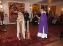 Notre liturgie avec frère Jean-Claude, nos deux diacres Jean-Louis et François